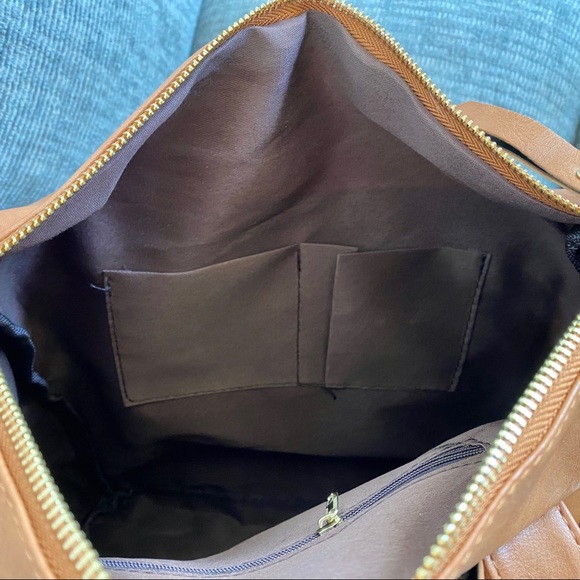 Faux Leather Convertible Purse-Tan - Picture 8 of 8